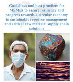 Guidelines and best practices for MSMEs to assure resiliency and progress towards a circular economy in sustainable resource management and critical raw material supply chain solutions cover page